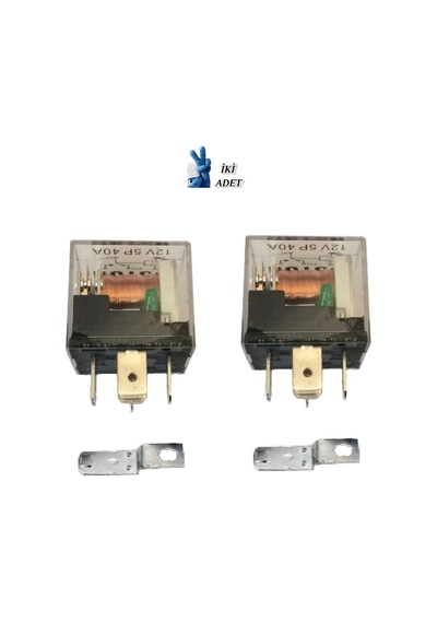 iki Adet Mini Role 12v. 5 Uçlu. 40 A. Far. Korna. Fan. Lpg Röle