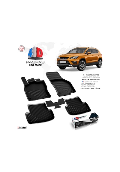 Seat Ateca 4d Havuzlu Paspas 2016-2020 A+kalite
