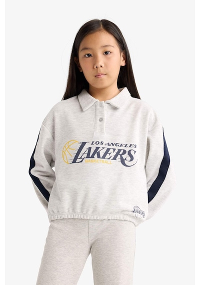 Defacto Kız Çocuk Nba Los Angeles Lakers Relax Fit Polo Yaka Sweatshirt F3201a825augr85 Gri Defacto Kız Çocuk Nba Los Angeles Lakers Relax Fit Polo Yaka Sweatshirt F3201a825augr85 Gri