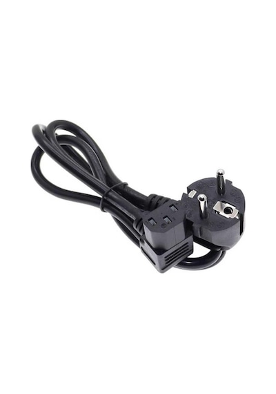 C13 Power Kablo - 90 Derece L Uç - Dik Açılı - Standart Power Kablosu - 1.8 Mt