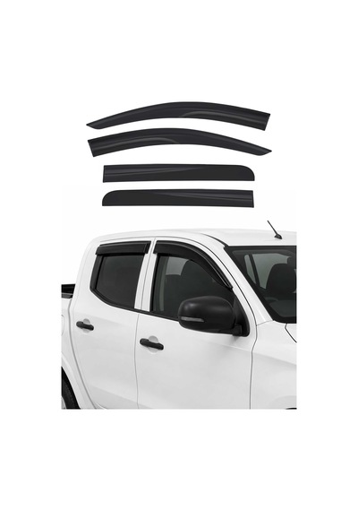 Fiat Fullback 2016-2020 Uyumlu Araca Özel Sport Style Akrilik Cam Rüzgarlığı Koyu Duman 4 Parça