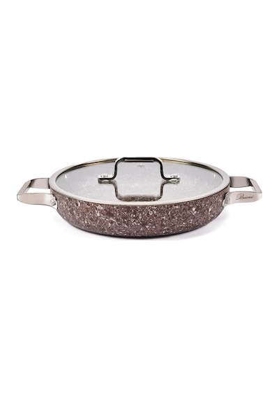 Stone-age Terra 24cm Çizilmez Yanmaz Yapışmaz İndüksiyonlu Sahan-7663 Kahverengi