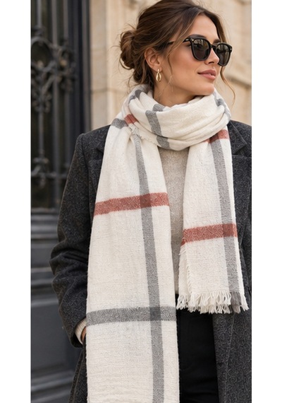 Milano Élıte Ekru Gri Kiremit Çizgili Premium Dokulu Oversize Kadın Şal Old Money Stil Zarif Kışlık Omuz Şalı Ve Atkı 67x175 Cm Çok Renkli Milano Élıte Ekru Gri Kiremit Çizgili Premium Dokulu Oversize Kadın Şal Old Money Stil Zarif Kışlık Omuz Şalı Ve Atkı 67x175 Cm Çok Renkli
