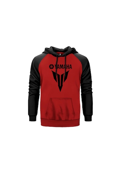 Ymh Mt07 Black Kırmızı Renk Reglan Kol Sweatshirt Kırmızı