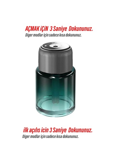Diğer - Akıllı Oda Araç Koku Difüzörü Hava Nemlendirici Şarjlı Lazer Yıldız Projeksiyonlu Buhar Makinesi Narenciye