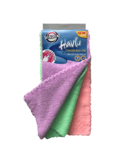 Vindex Mikrofiber Havlu Bez 3'lü