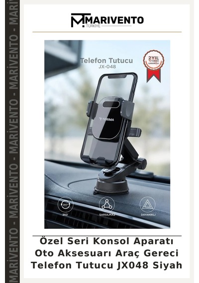Özel Seri Konsol Aparatı Oto Aksesuarı Araç Gereci Telefon Tutucu Jx048 Siyah