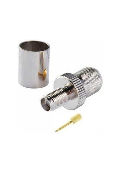 RP SMA RG8-11-165-213-214 LMR400 Dişi Sıkmalı Crimp Kablo Konnektörü