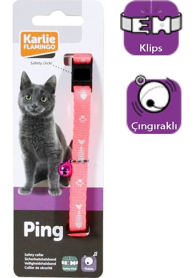 Karlie Kedi̇ Tasması Çing. 30cm Pembe