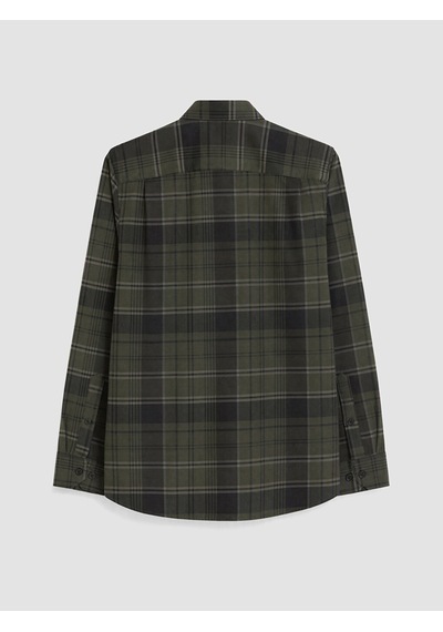Lcwaıkıkı Classic Haki Regular Fit Ekose Erkek Gömlek