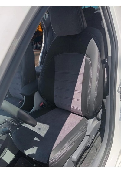 Hyundai Kona-özel Dikim- K.gri Taytüyü - Siyah Deri