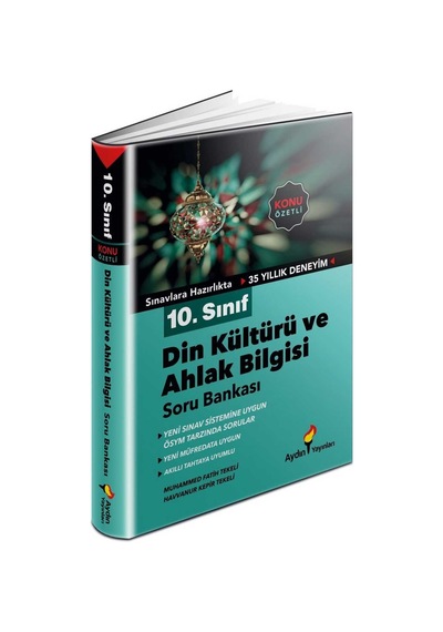 10. Sınıf Din Kültürü ve Ahlak Bilgisi Konu Özetli Soru Bankası -  Aydın Yayınları