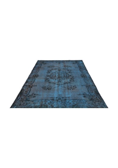 El Dokuması Vintage Yün-pamuk Turkuaz Halı 14259 173 X 279 Cm
