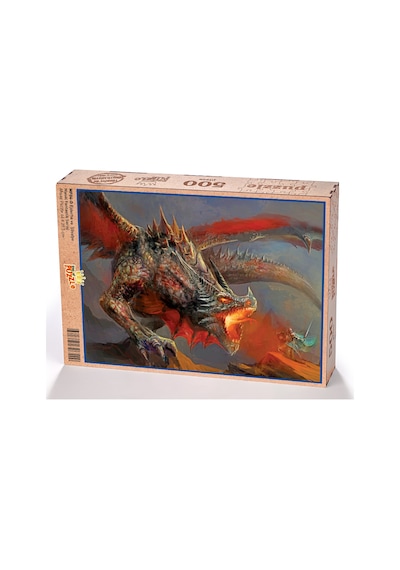 King Of Puzzle Ejderha Ve Şövalye Ahşap Puzzle 500 Parça