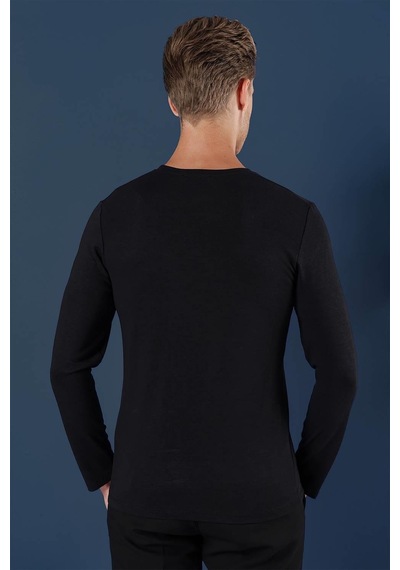 Efor Ts 870 Slim Fit Siyah Spor T-shirt Siyah