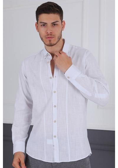 G721 DEWBERRY ERKEK GÖMLEK-BEYAZ Beyaz