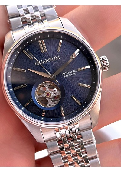 Quantum Otomatik Mekanizma Sapphire Cizilmez Cam Çelik Kordon 10 Atm Erkek Kol Saat Emg.1207.390 Gümüş
