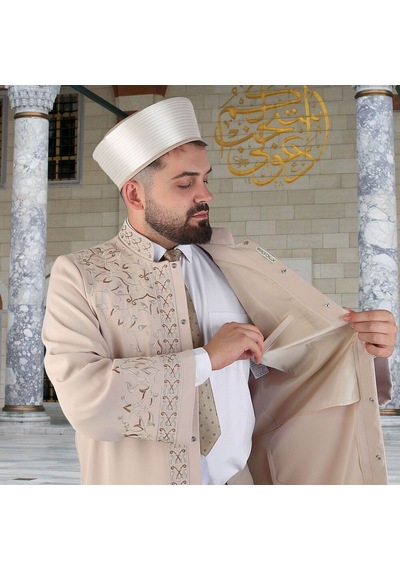 Haniye İmam Cübbesi Vizon Çok Renkli