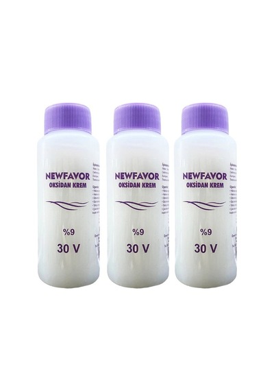 Hubrendy Tedarik 3 Adet Oksidan Krem Saç Boya Sıvısı 9'luk 30 Volüme 60 Ml