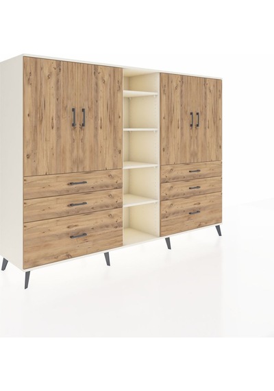 Hyperion Dolap 10 Raflı 6 Çekmeceli 4 Kapaklı 220x44x163 Aytaşı-çam Atlas Çam - Aytası Hyperion Dolap 10 Raflı 6 Çekmeceli 4 Kapaklı 220x44x163 Aytaşı-çam Atlas Çam - Aytası