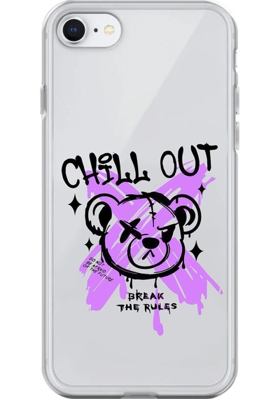 Apple Uyumlu iPhone 6s Şeffaf Kılıf Graffiti 7 Tasarımlı