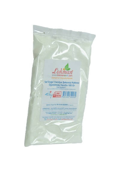 Lokman Avm Vanilya Öğütülmüş Saf Doğal Şekersiz Katkısız Vanilin 100 G Paket