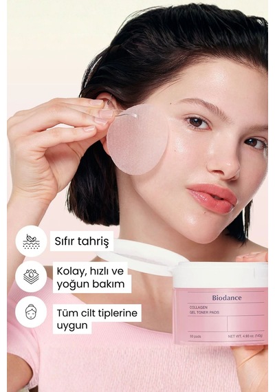 Defacto Biodance Collagen Gel Toner Geniş Gözenek Karşıtı Kolajen Sulu Jel Tonik Ped 60lı H3437AXNS