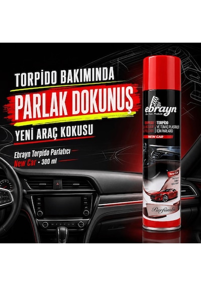 Universal Araç İçi Torpido Ve Tüm Araç İçi Plastikler İçin Parlatıcı Sprey - Parfümlü New Car 300 Ml