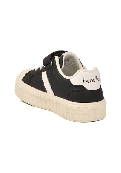 United Colors Of Benetton Siyah Beyaz Cırtlı Bağcıklı Unisex Çocuk Spor Ayakkabı Bnı-11558 P SİYAH-BEYAZ
