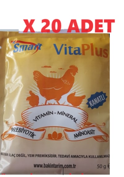 Vitaplus Civciv ve Tavuk İçin Vitamin 20 x 50 G