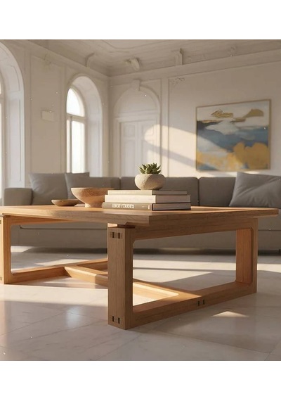 Ginza Orta Sehpa Masif Ağaç 120 X 80 Ahşap
