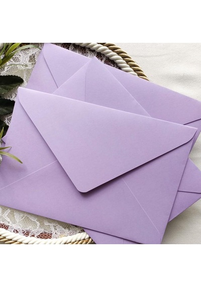 100 Adet Lila Renkli Küçük Zarf 7x9
