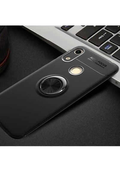 Huawei Honor 8a Kılıf Zore Ravel Silikon Kapak Siyah