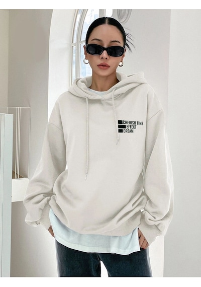 Startmore Unisex Baskılı Sweatshirt Garalio Beyaz