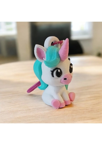 Unicorn Anahtarlık Mavi 3adet Mavi
