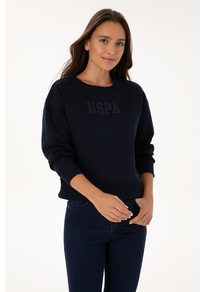 U.S. Polo Assn. Kadın Lacivert Bisiklet Yaka Basic Sweatshirt 50307752-VR033