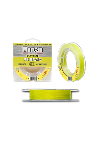 Mercan Platinum Pe 9X Örgü İp 150 M Sarı Misina