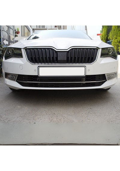 Skoda Superb Ön Tampon Çıtası - Krom 3 Parça Sd 2015-2019