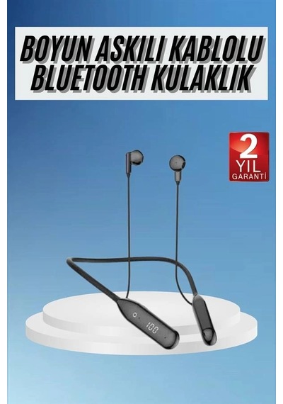 Boyun Bantlı Kablolu Yüksek Ses Kaliteli Bluetooth Kulaklık Uzun Pil Ömrü Diğer