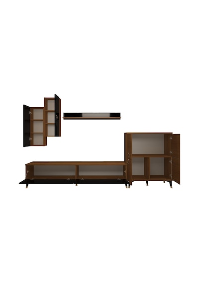 Decoraktiv Eko 6 Mdf Std Gold Tv Ünitesi Tv Sehpası Ceviz - Siyah