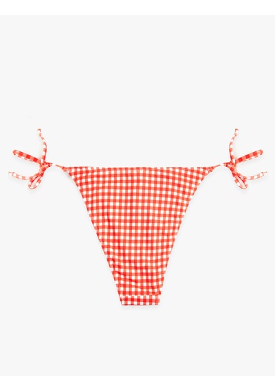Koton Koton X Sibil Çetinkaya - Yanları İpli Pötikareli Üçgen Bikini Altı Kırmızı Ekose 6sak00229mm Koton Koton X Sibil Çetinkaya - Yanları İpli Pötikareli Üçgen Bikini Altı Kırmızı Ekose 6sak00229mm