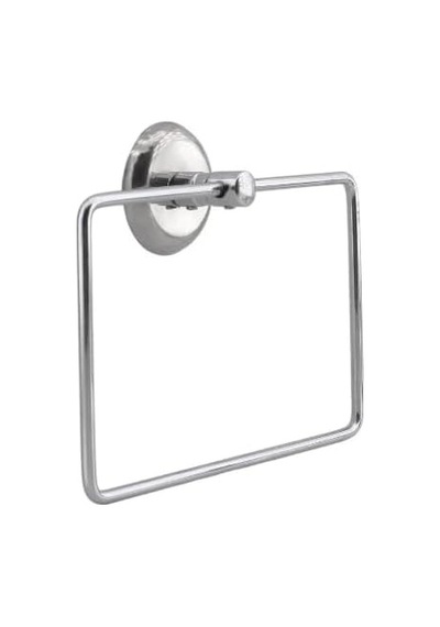 Kare Krom Havlu Halkası Duvara Monte, Parlak Krom Kaplama Metal Banyo Havluluğu, Modern Tasarım Kare Havlu Askılığ Diğer