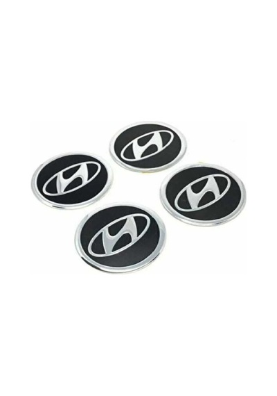 Hyundai Jant Göbeği Arması Alüminyum Jant Göbek Sticker 4'lü Set