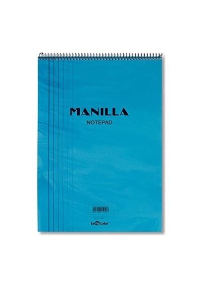 41300/1 Manila Notepad Yumuşak Kapak, 1.hamur Kağıt Spiralli, Mavi 103 Ivory