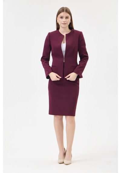 Velnara Moda Mürdüm Klasik Kadın Takım Elbise-sıfır Yaka Ceket & Kısa Kalem Etek Koyu Mürdüm - 927030108 Koyu Mürdüm Velnara Moda Mürdüm Klasik Kadın Takım Elbise-sıfır Yaka Ceket & Kısa Kalem Etek Koyu Mürdüm - 927030108 Koyu Mürdüm
