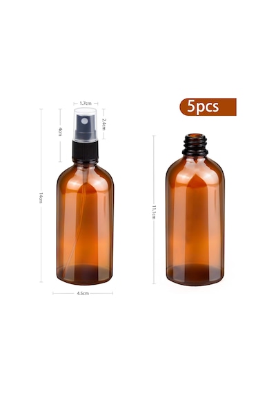 100ml Küçük Amber Cam Sprey Şişesi Boş İnce Sis Cam Şişeler Uçucu Yağlar İçin Atomizer Sprey Şi