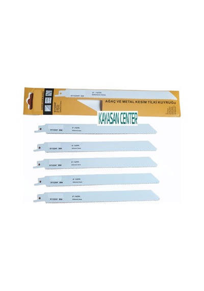 Kayasan 5 Adet Tilki Kuyruğu Kılıç Testere Bıçağı Metal 225 MM
