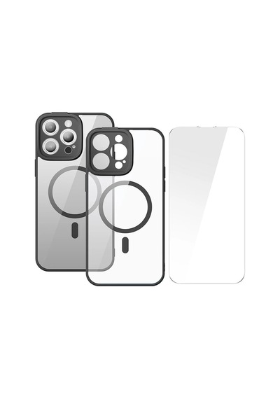 Baseus Frame Series Apple iPhone Uyumlu 14 Pro Max 6.7 Kamera Koruyuculu Magsafe - Kılıf + Tempered Ekran Koruyucu- 5775