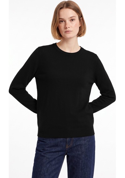 Limon Siyah Kadın Bisiklet Yaka Slim Fit Kazak Ml5wl-kzk-9002