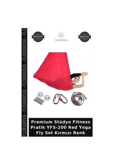 Premium Stüdyo Fitness Pratik Yfs-200 Red Yoga Fly Set Kırmızı Renk